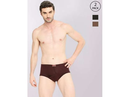 VIP Golds Men's Cotton Briefs-Assorted Colours (Pack of 2) - 100 VIP Golds Men's Cotton Briefs-Assorted Colours (Pack of 2) - 100