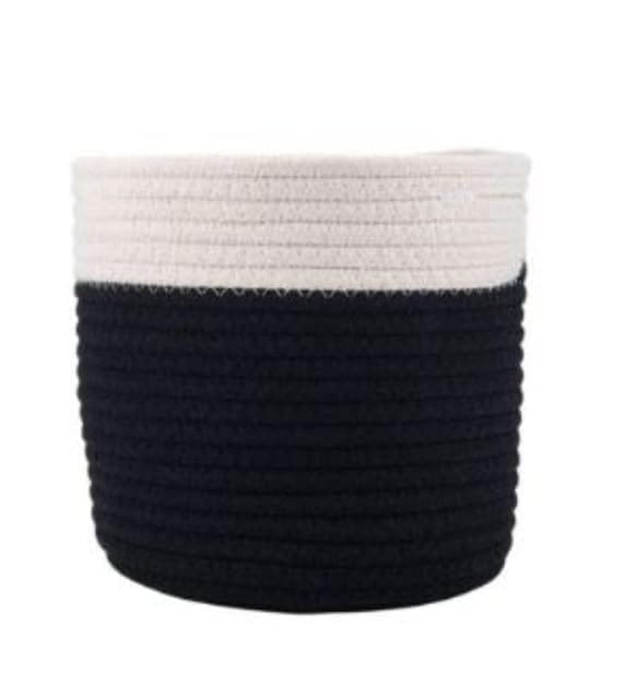 Generic Cotton Flower Pot With Out Lid (White-Black)-PID66470
