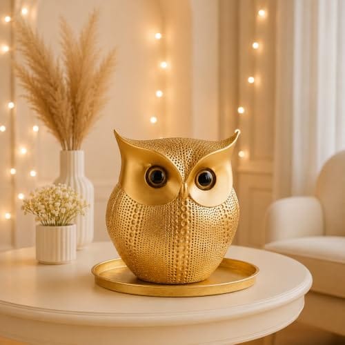 Resin Art Figure Showpiece (Golden), 1 Piece