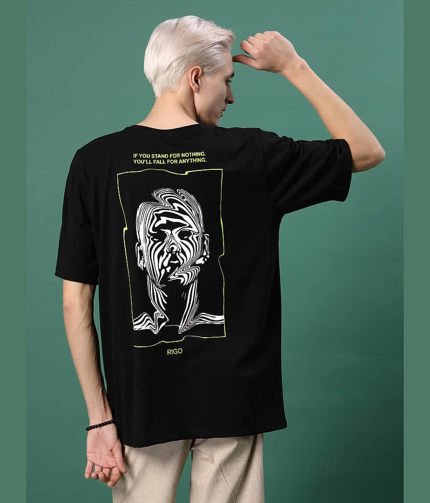 Rigo Pack of 1 Cotton Oversized Fit Men's T-Shirt ( White )