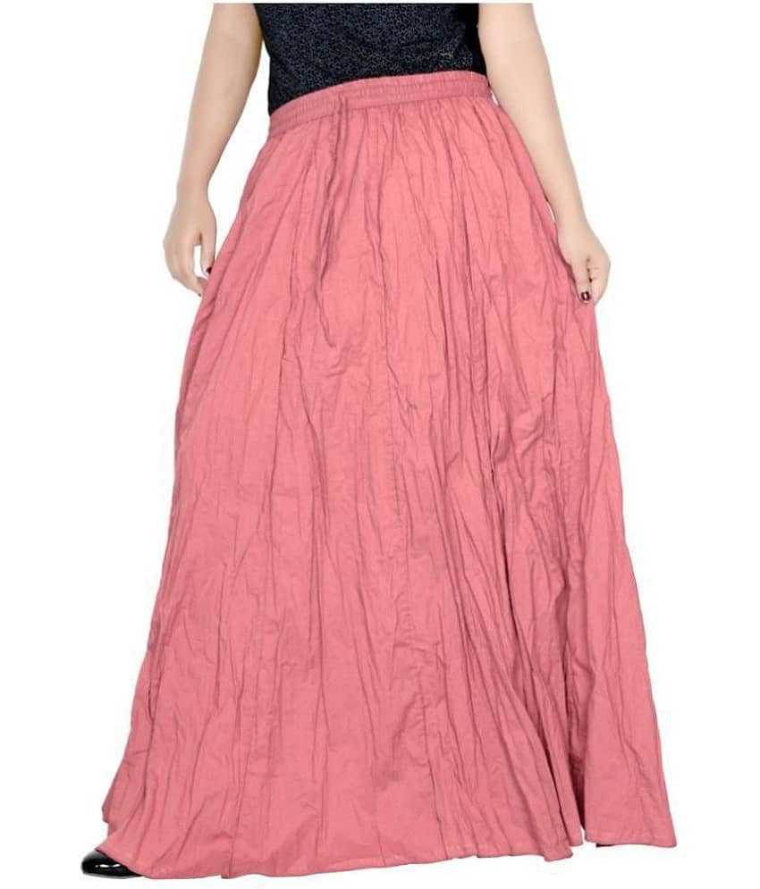 Sttoffa Cotton Broomstick Skirt - Peach