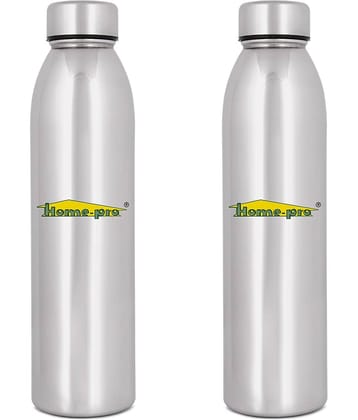 HomePro - Jointless Mirror Bottle Silver Fridge Water Bottle 1000 mL ( Set of 2 )