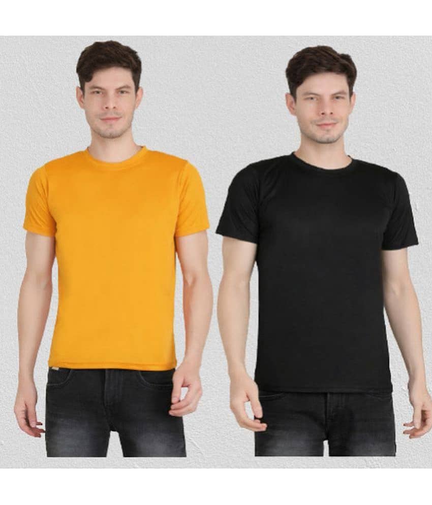 Ben Toi Pack of 2 Polyester Regular Fit Men's T-Shirt ( White )