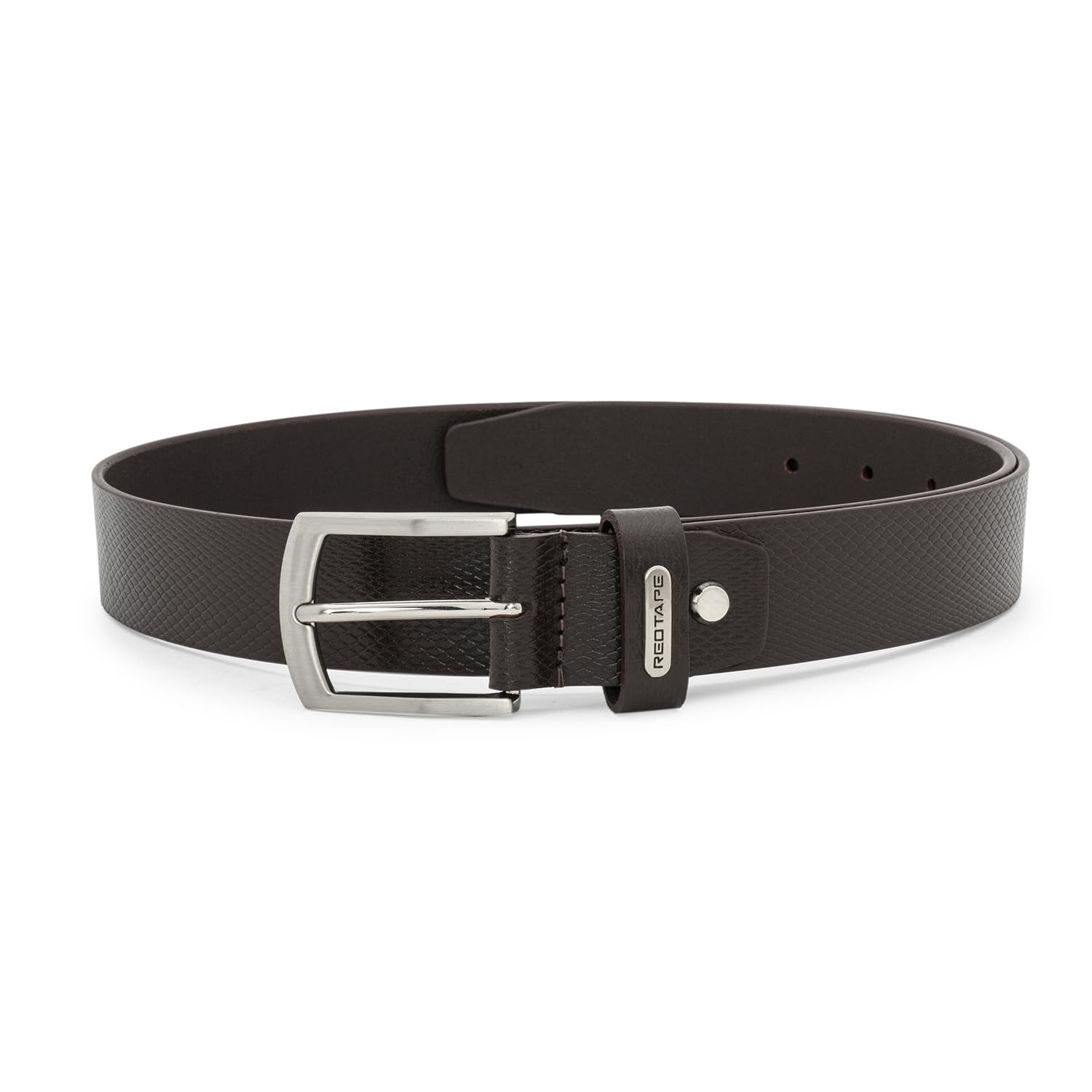 Red Tape Textured Leather Belt for Men | Classic and Durable