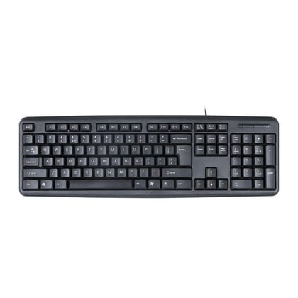 LAPCARE Alfa Keyboard 3 Capslock Indicator and 104 Keyboard Standard Key, USB 2.0 (Black)
