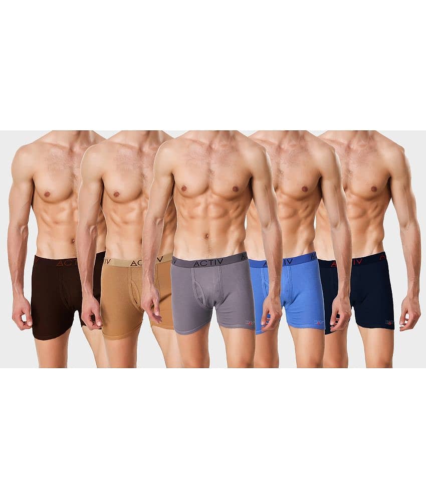 HAP Pack of 5 Cotton Trunks For Men's ( Multicolor )