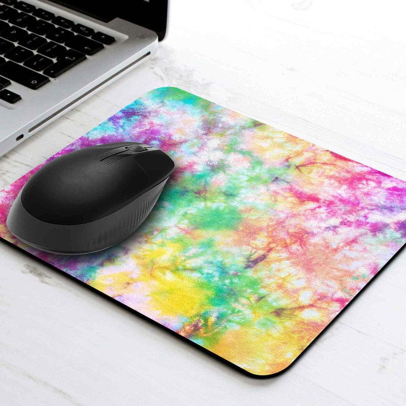 Wrapcart Tie Dye Printed Mouse Pad with Skid Proof Rubber Base