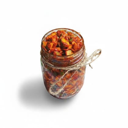 Traditional Spicy Mango Pickle - 300 gm - One glass jar