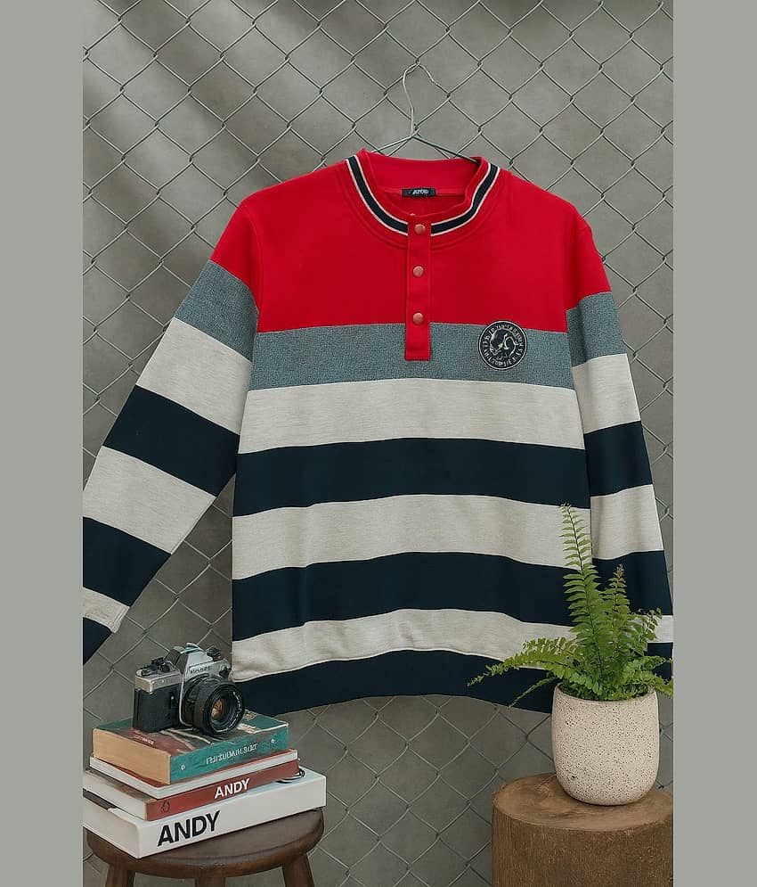 AUSTIVO Cotton Blend High Neck Men's Sweatshirt - Multicolor ( Pack of 1 )