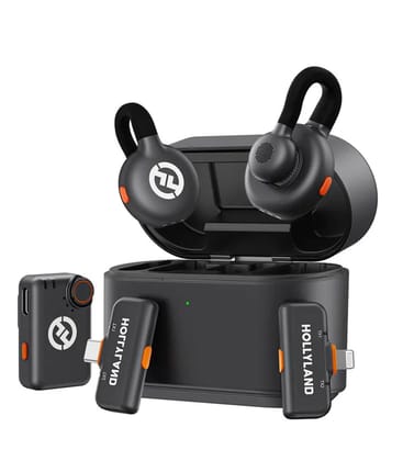 Hollyland Ultimate Combo (Camera RX+Lightning RX+Type-C RX) Wireless Lavalier Microphone for iPhone/Camera/Android/PC