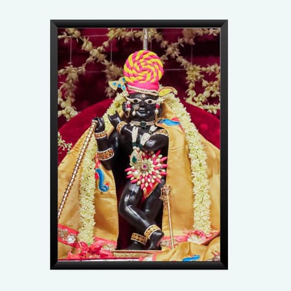 NOKKES Radha Raman ji Vrindavan Radha Raman Thakur Ji Photo Frames Religious Photo frame 5X7 Inch Photo Frame_QWW63
