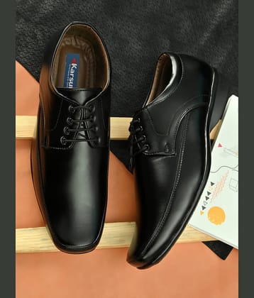 Karsun Black Men's Derby Formal Shoes
