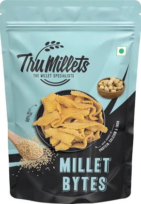 Trumillets Healthy Millet Snack for Kodo Millet Bites | Indian Masala Crispy Namkeen | Healthy and Hygienic Snacks | High Protein & Fiber Snack | No Preservative (Each 125 Gm Pack of 2)