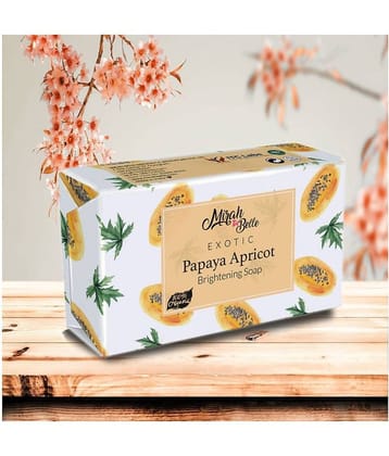 Mirah Belle - Organic Papaya Apricot Brightening Soap 125gm - For Tanned & Fatigued Skin- Handmade Soap