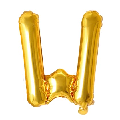 16" Letter W Golden Balloon 16" Letter W Golden Balloon