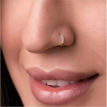 Four Nugget Nose Ring - Elegant Style