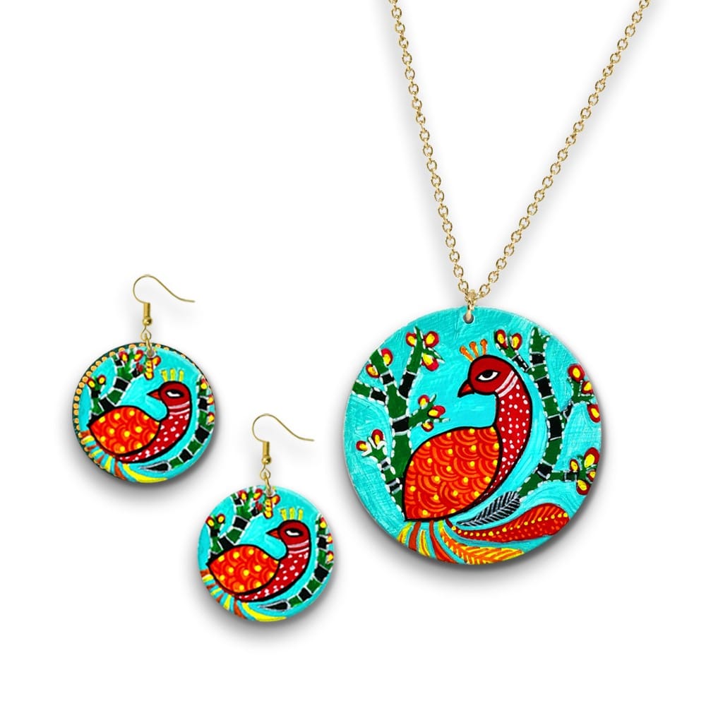 Gond Art on MDF Jewellery DIY kit by Penkraft