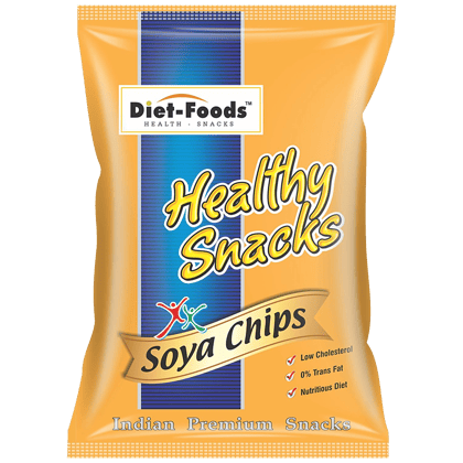 Diet Foods Soya Chips - Healthy Snacks, Low Cholesterol, High In Protein, No Trans Fat, 150 G Diet Foods Soya Chips - Healthy Snacks, Low Cholesterol, High In Protein, No Trans Fat, 150 G