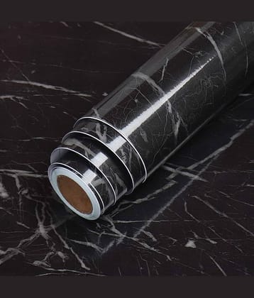 Geeo Premium Black Marble Design Wallpaper 60cm x 2m (Pack of 1)
