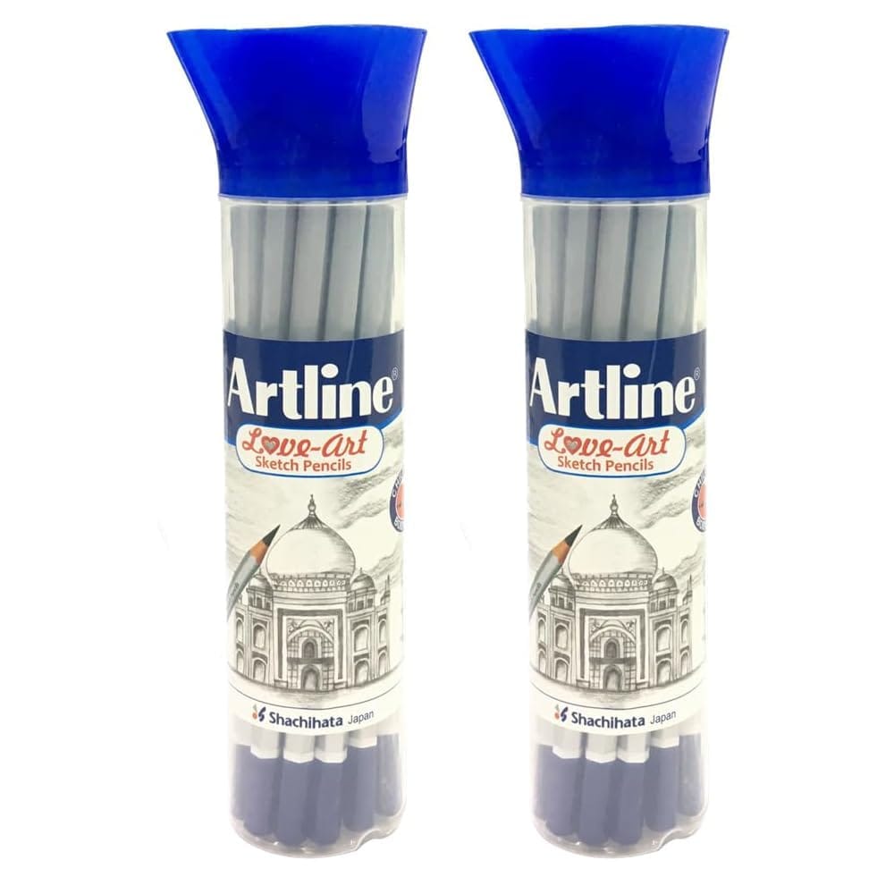 Artline Sketch Pencil Set Of 20 Jar (GRADE 8B X 2) | For Drawing, Sketching, Hatching, Shading | Ultra Dark and Super Smooth