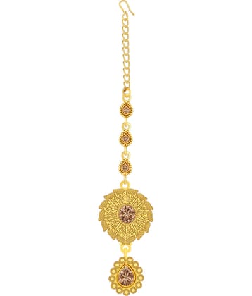 Paola Exclusive Stylish Gold Plated Traditional Maang Tikka Jewellery For women Girl