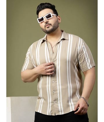 Rigo Rayon Slim Fit Printed Half Sleeves Men's Casual Shirt - Beige ( Pack of 1 )