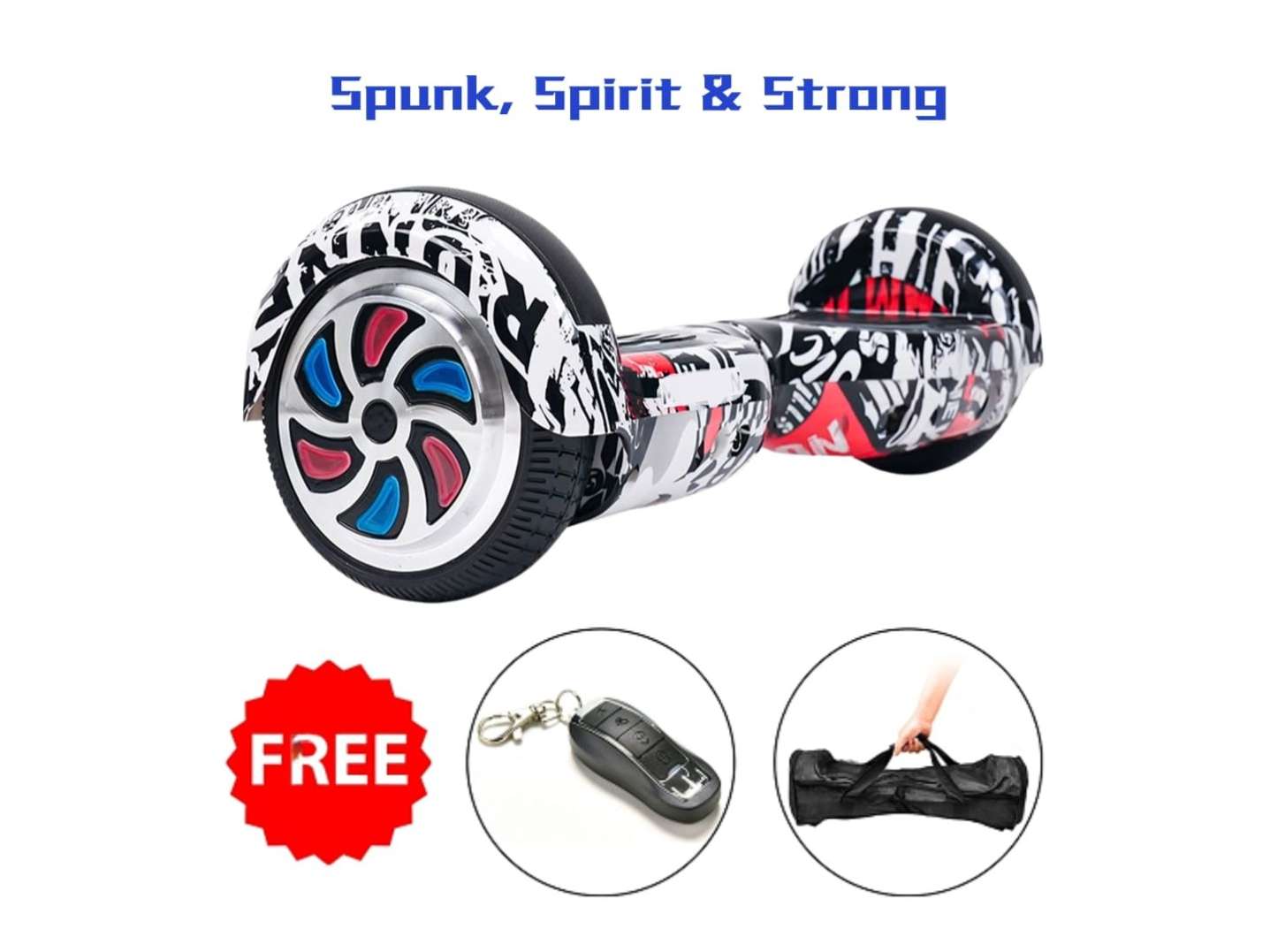 PULSEBOARD P6+ UL 2272 Certified Hoverboard Self Balancing Electric Scooter 6.5 Inch for Adult and Kids with LED Light and App (Street)