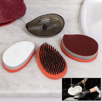 Plastic Wet and Dry Brush for home  (Multicolor, 3 Units)