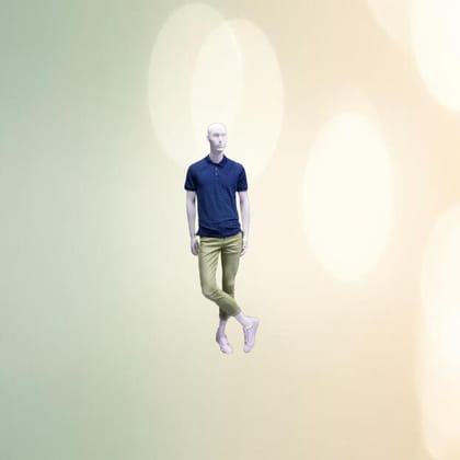 Men's Printed Polo Shirt and Chino Jeans Set (Navy Blue & Olive) | Casual Everyday Wear | Smart Casual