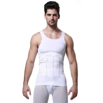 Premium Men’s Slimming Body Shaper Vest Shirt | Abs & Abdomen Slim Stretchable Tummy Tucker Vest | Comfortable High-Compression Shape wear for Men