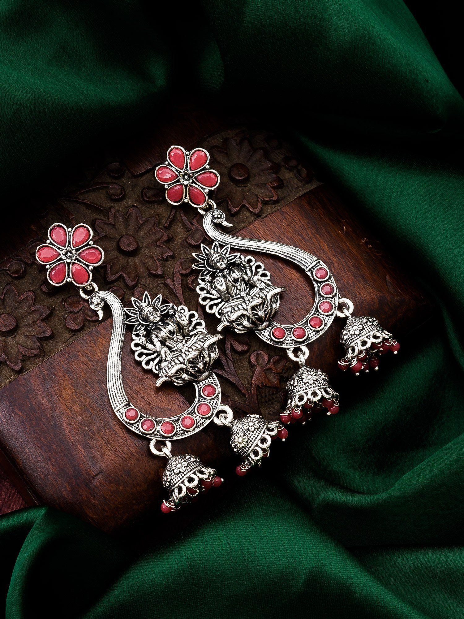 Morison Golden Fan Earrings Unique Design with a Bold Flair