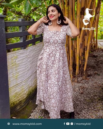 Serene Bloom - Western Maternity Wear with Abstract Floral Print - Sleeveless Serene Bloom - Western Maternity Wear with Abstract Floral Print - Sleeveless