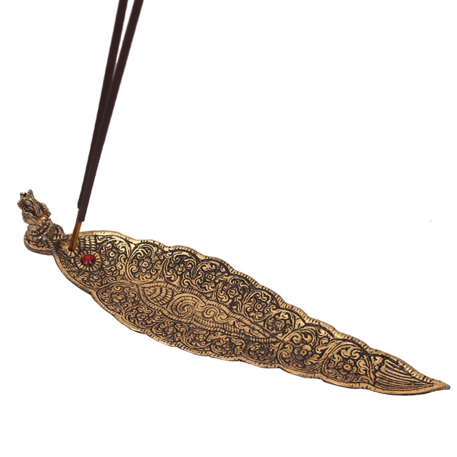 DreamKraft Metal Incense Stick Holder (25 x 5 x 3 cm, Gold)