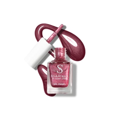 StarStruck by Sunny Leone - Metalic Plum - Metallic Nail Polish | High-Impact Shine, Chip-Resistant & Quick Dry