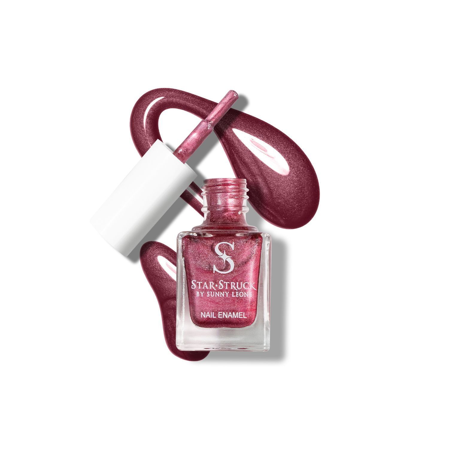 StarStruck by Sunny Leone - Metalic Plum - Metallic Nail Polish | High-Impact Shine, Chip-Resistant & Quick Dry