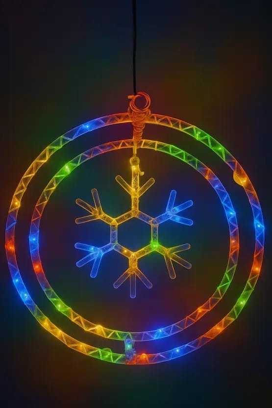 SPARKWORLD 1 LEDs 0.4 m Multicolor Flickering Snow Flake Rice Lights (Pack of 1)