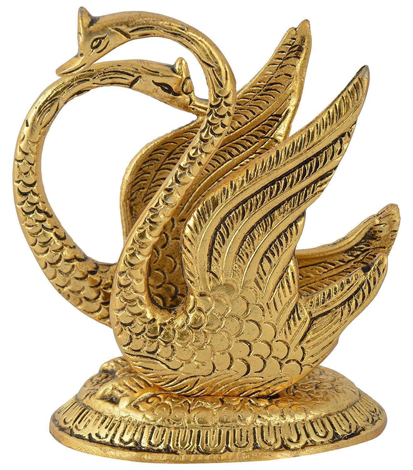 DreamKraft Aluminium Swan Duck Shape Napkin Holder, Standard, Gold