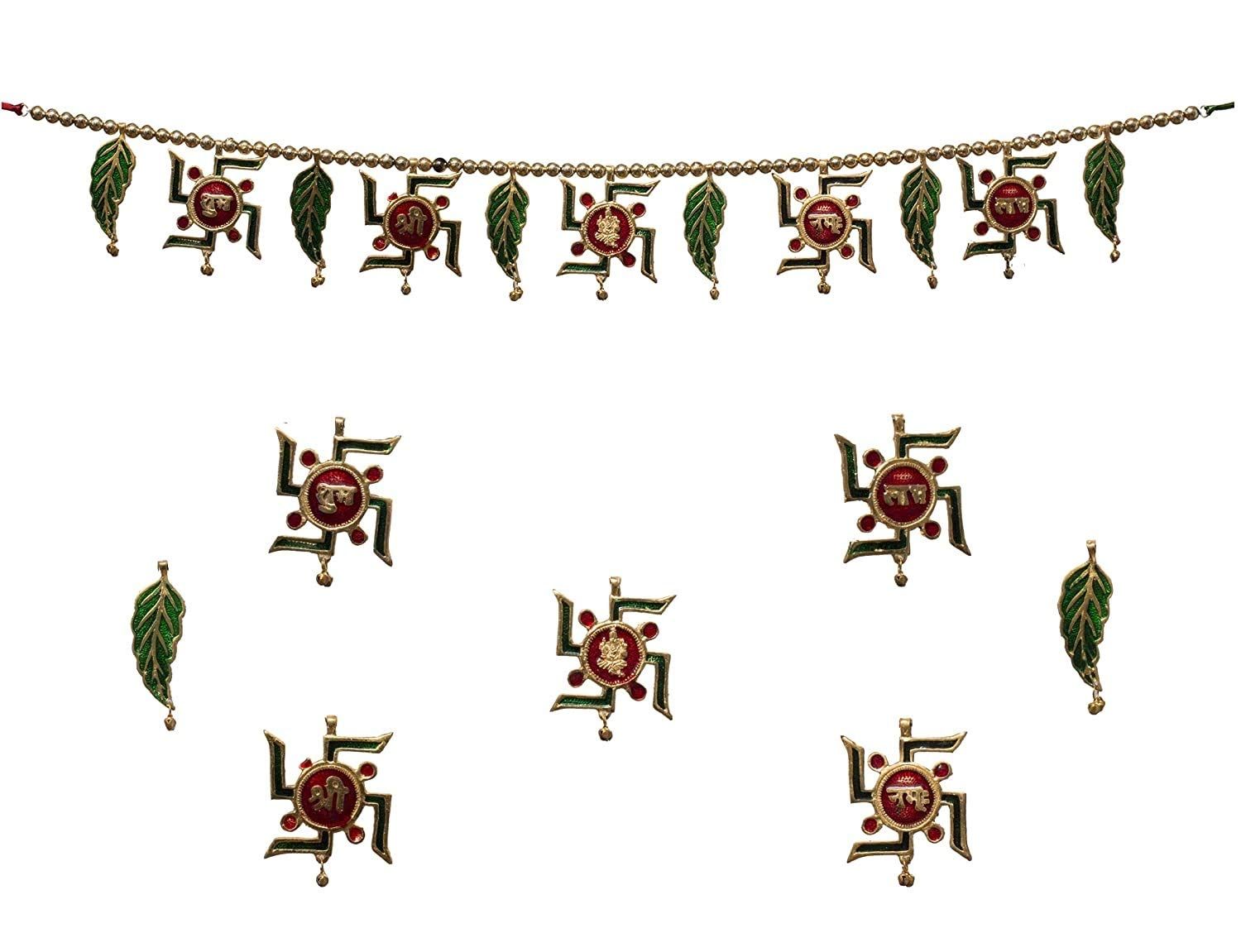 DreamKraft Metal Door Hangings Bandarwal Toran for Main Door Decor and Gift Purpose (131X8.5 cm)
