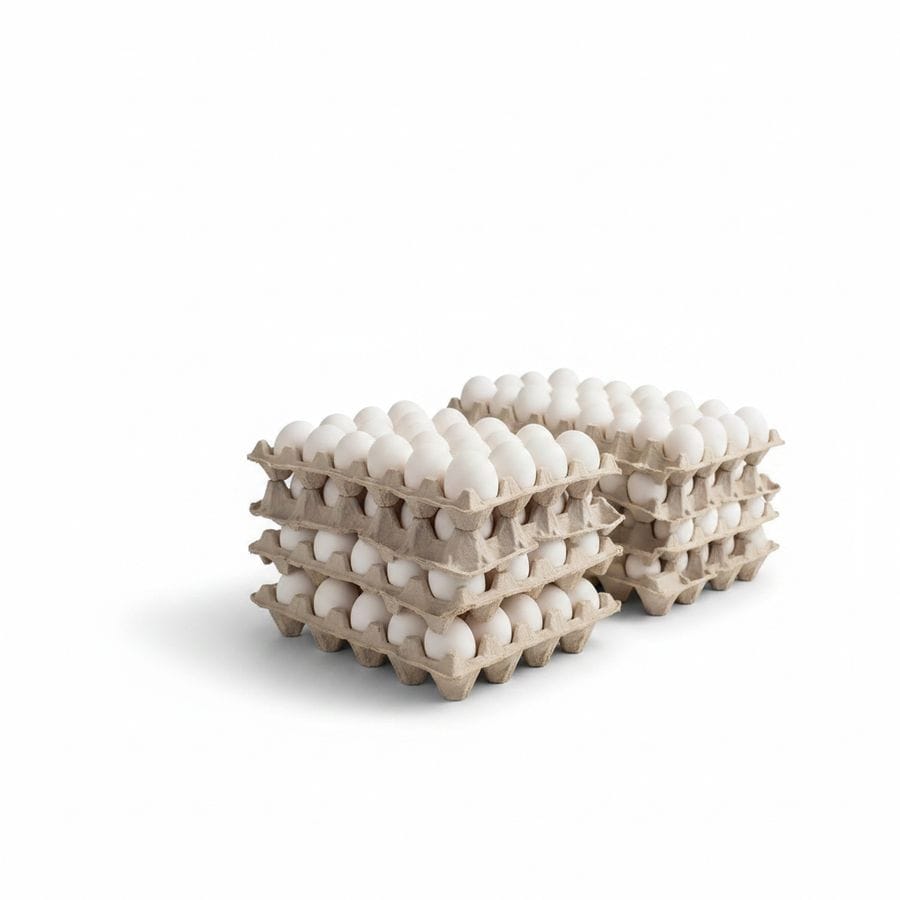 Fresh White Eggs - 1 kg - 50 fresh eggs in protective trays