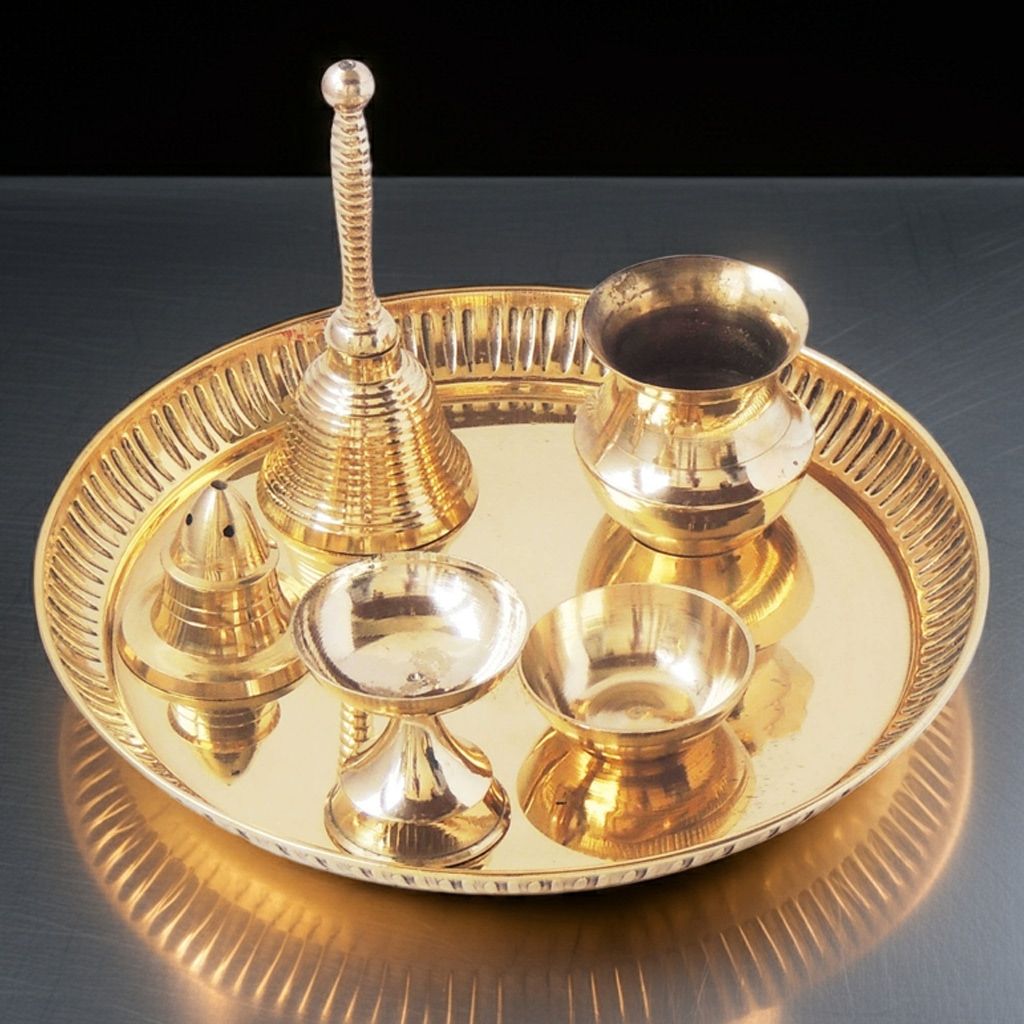 Brass Puja Thali Set (ZMAS322 A)