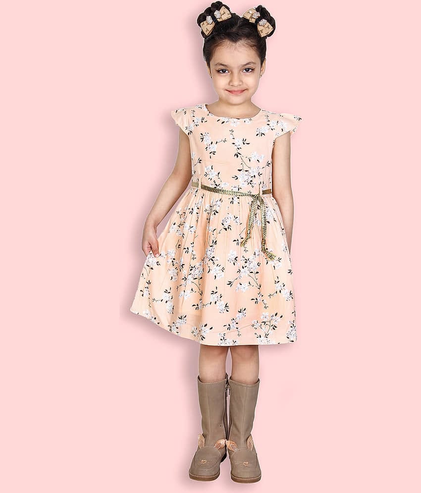 Addyvero Rayon A-line For Girls ( Pack of 1 , Orange )