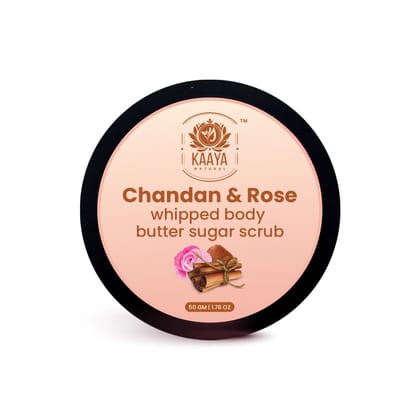 Kaaya Natural Chandan & Rose Whipped Body Butter Sugar Scrub