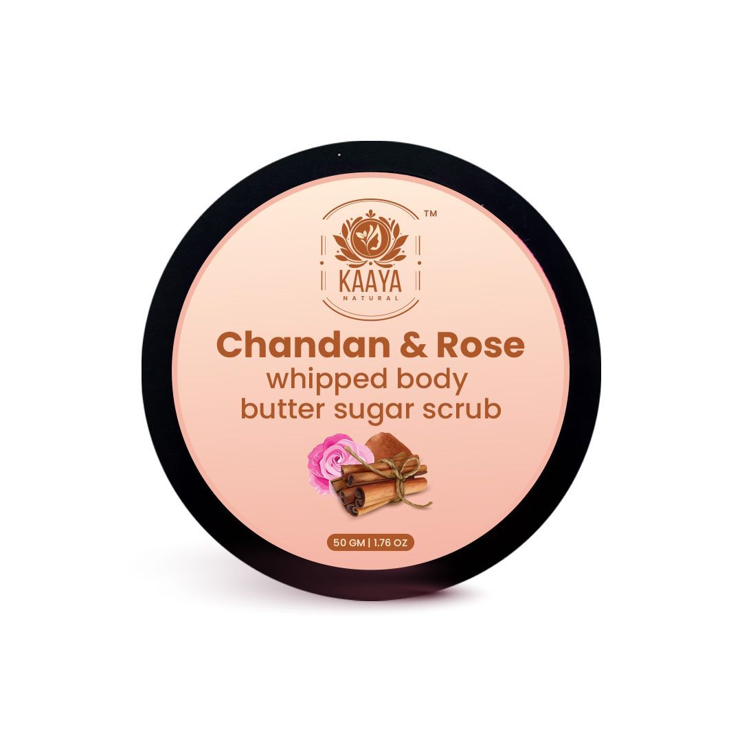 Kaaya Natural Chandan & Rose Whipped Body Butter Sugar Scrub