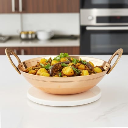 Pure Brass Kadai, 1.16 Liter (ZMAS270 B)