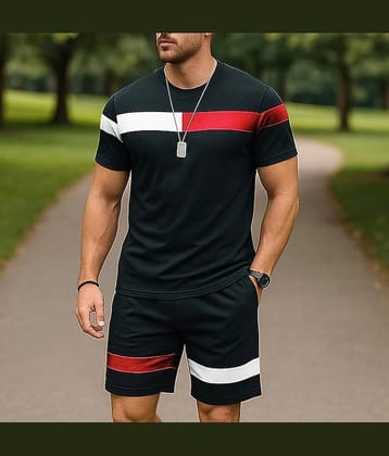 Forbro Black Cotton Blend Regular Fit Men's Tracksuit ( Pack of 1 )