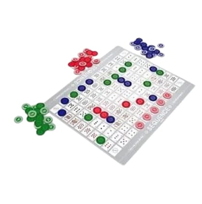 Braintastic Jumbo Sequence Board Game Playing Mat, Strategy & Card Game for Family Fun, Ages 7+, Large 32 x 27 Inch