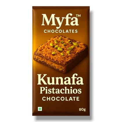 Myfa Chocolates Kunafa Chocolate Bar | Viral Premium Dubai Kunafa Chocolate Bar With Pistachio Filling