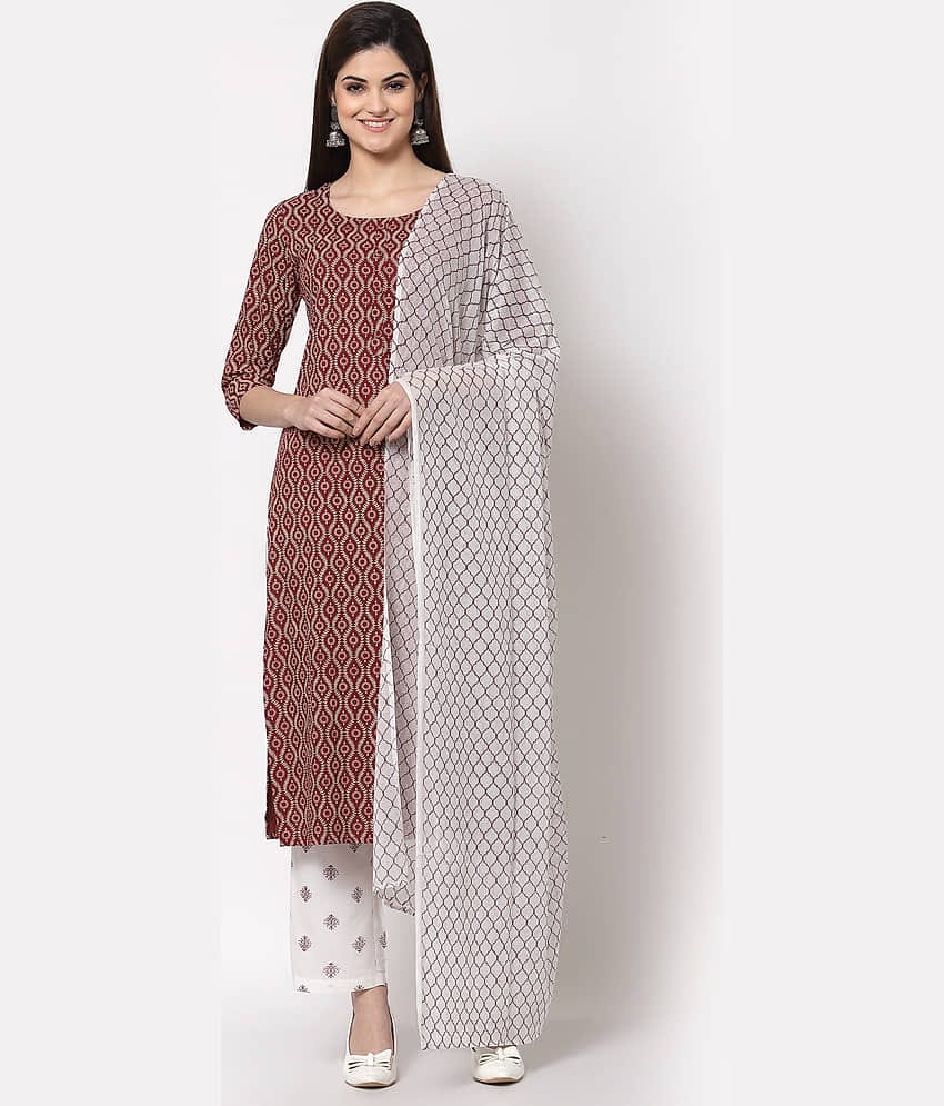 Kbz Multicoloured Rayon Kurti With Palazzo - Stitched Suit Single