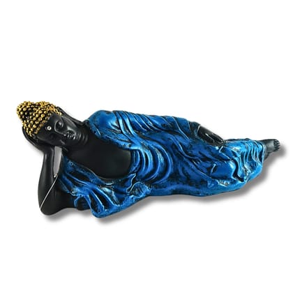 Sleeping Buddha Blue Idol – Premium Reclining Buddha for Peaceful Home & Office Décor