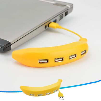 Banana Shape 4 Port USB Hub | 2.0 Hub USB Splitter